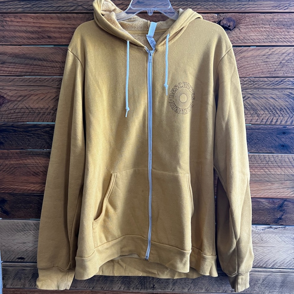Deschutes Brewery Gold Zip-Up Hoodie from the Deschutes Brewery in Bend, Oregon